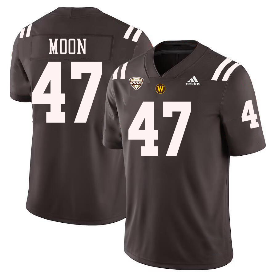 #47 Domanick Moon Western Michigan Broncos College Football Jerseys Stitched-Brown